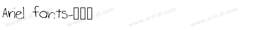 Ariel fonts字体转换